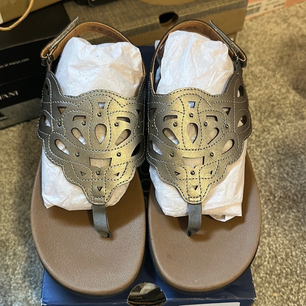 Rockport Ridge Sling Sandal silver 6.5 7 7.5 9.5 10